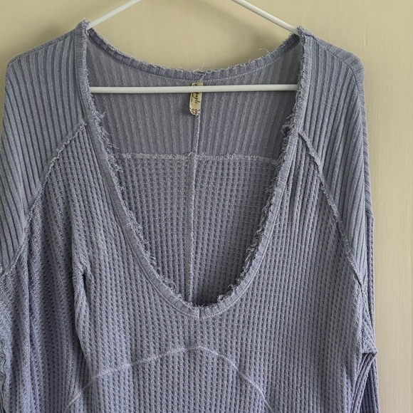 Free People Lavender Long Sleeve Top, Size M - Picture 2 of 5